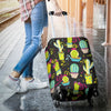 Cactus Neon Style Print Pattern Luggage Cover Protector