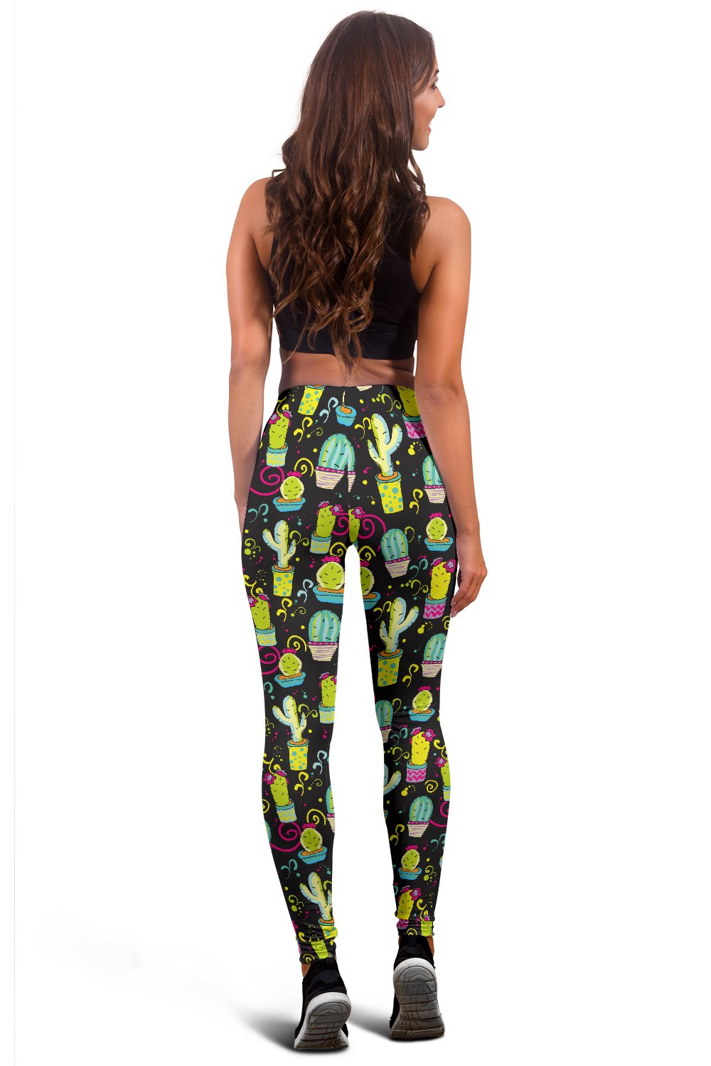 Cactus Neon Style Print Pattern Women Leggings