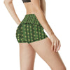 Cactus Skin Print Pattern High Waisted Spandex Shorts-JTAMIGO.COM