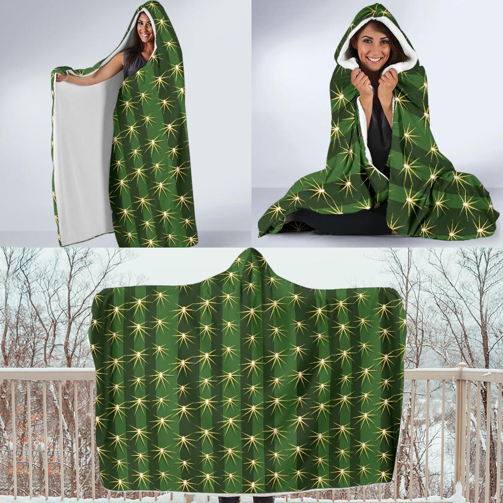 Cactus Skin Print Pattern Hooded Blanket-JTAMIGO.COM