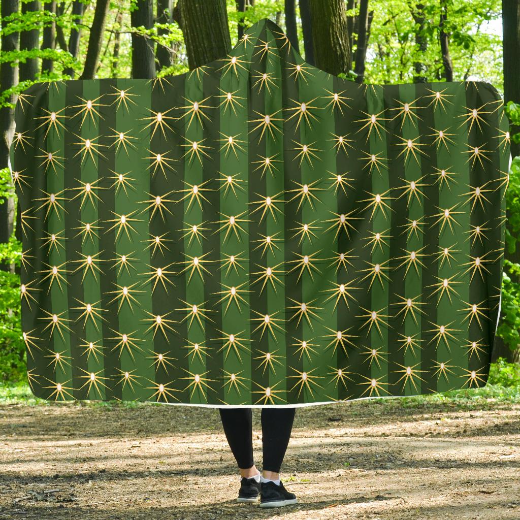 Cactus Skin Print Pattern Hooded Blanket-JTAMIGO.COM
