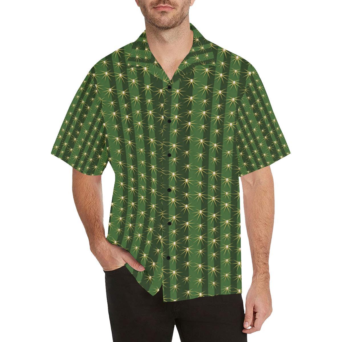 Cactus Skin Print Pattern Men Aloha Hawaiian Shirt