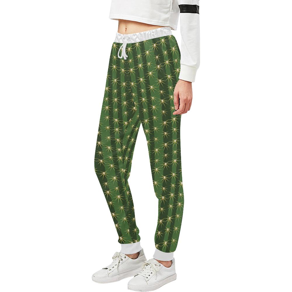 Cactus Skin Print Pattern Unisex Casual Sweatpants (Model L11)-JTAMIGO.COM