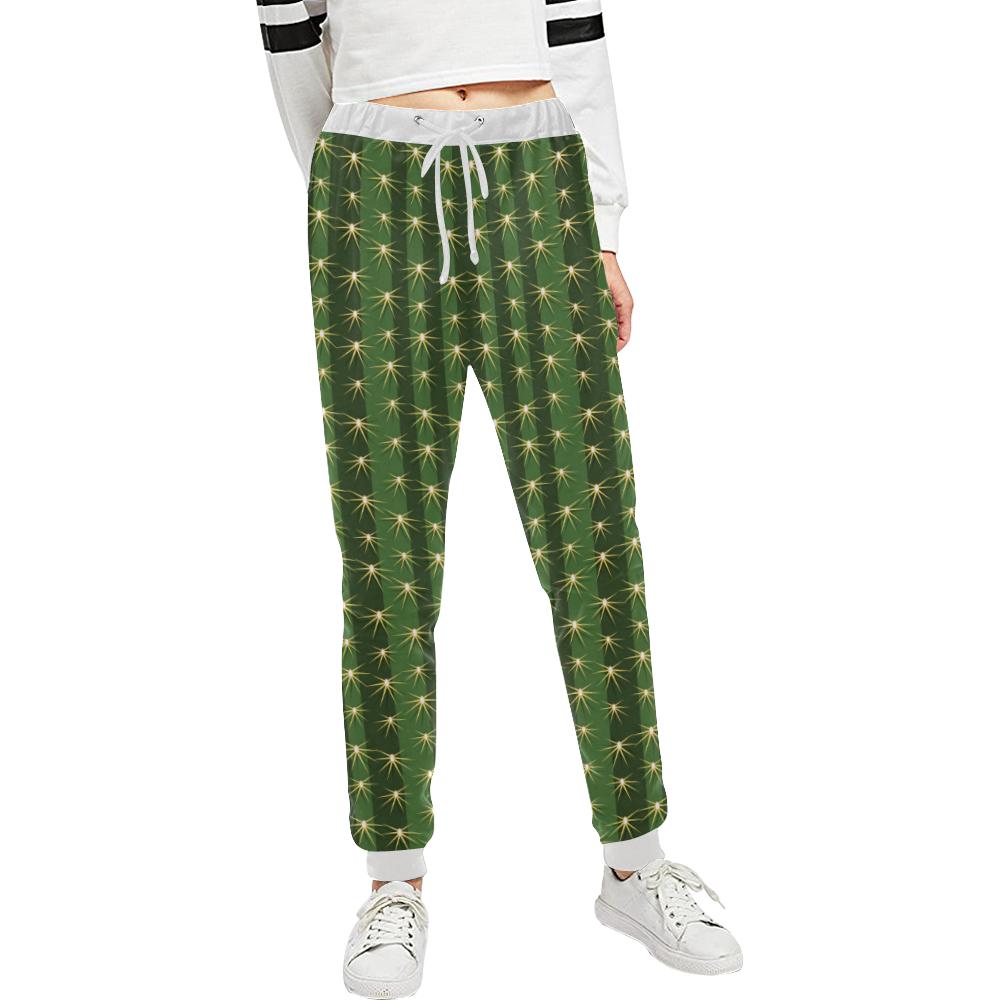 Cactus Skin Print Pattern Unisex Casual Sweatpants (Model L11)-JTAMIGO.COM