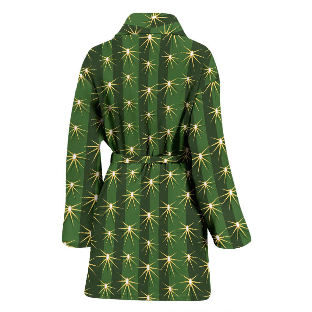 Cactus Skin Print Pattern Women Bath Robe-JTAMIGO.COM