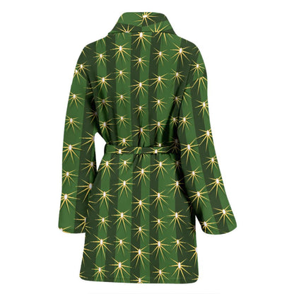 Cactus Skin Print Pattern Women Bath Robe-JTAMIGO.COM
