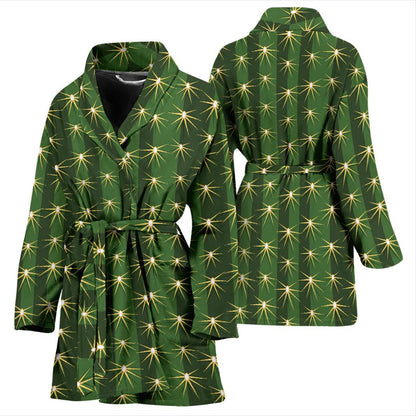 Cactus Skin Print Pattern Women Bath Robe-JTAMIGO.COM