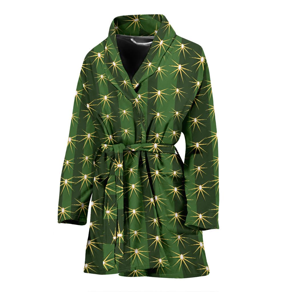 Cactus Skin Print Pattern Women Bath Robe-JTAMIGO.COM