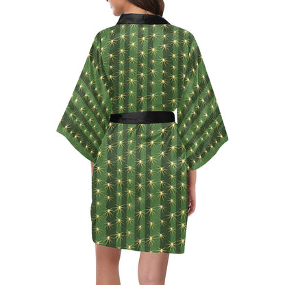 Cactus Skin Print Pattern Women Short Kimono Robe