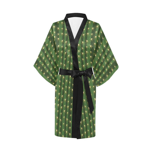 Cactus Skin Print Pattern Women Short Kimono Robe