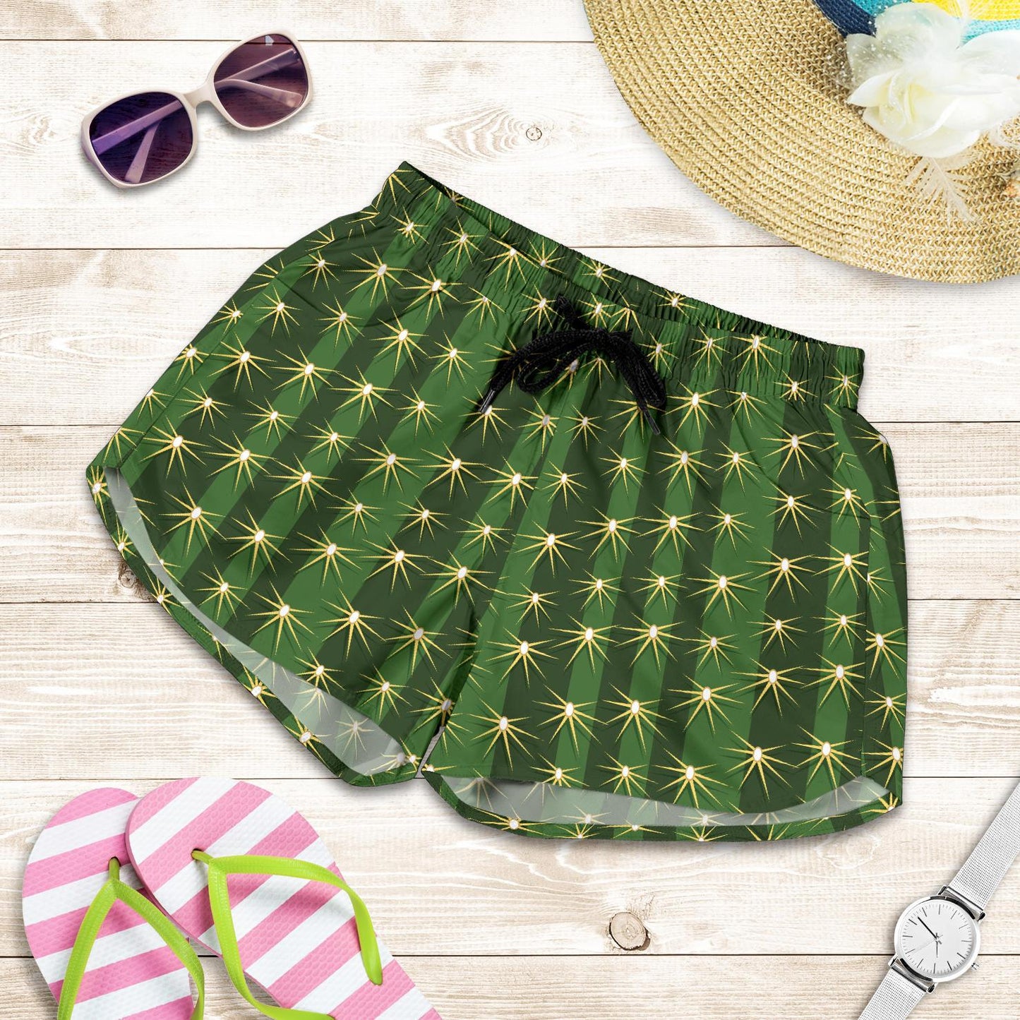 Cactus Skin Print Pattern Women Shorts-JTAMIGO.COM