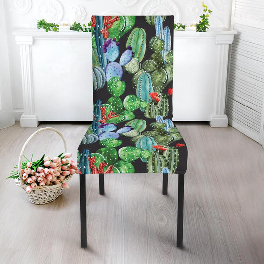 Cactus Watercolor Style Print Dinning Chair Slipper-JTAMIGO.COM