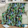 Cactus Watercolor Style Print Fleece Blanket