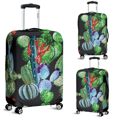 Cactus Watercolor Style Print Luggage Cover Protector