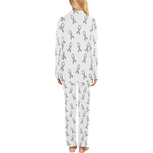 Brain cancer Pattern Print Design 01 Women's Long Pajama Set