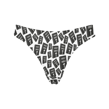 Christian Holy Bible Book Pattern Women's Thongs