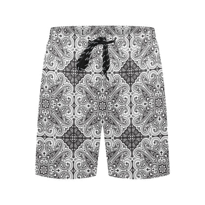 Bandana Print Design LKS309 Men's Swim Trunks Beach Shorts