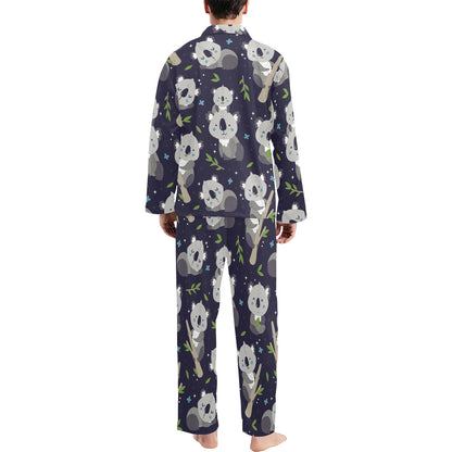 Koala Pattern Print Design 04 Men's Long Pajama Set