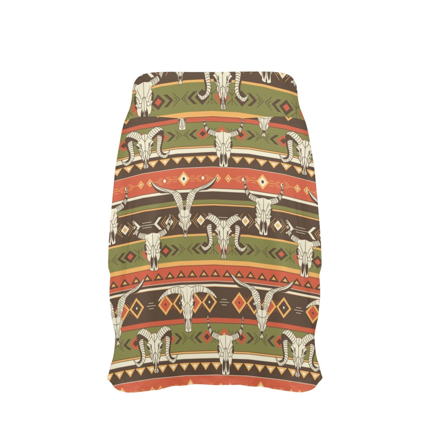 American indian Skull Animal 17" Golf & Pickleball Skort with Pockets