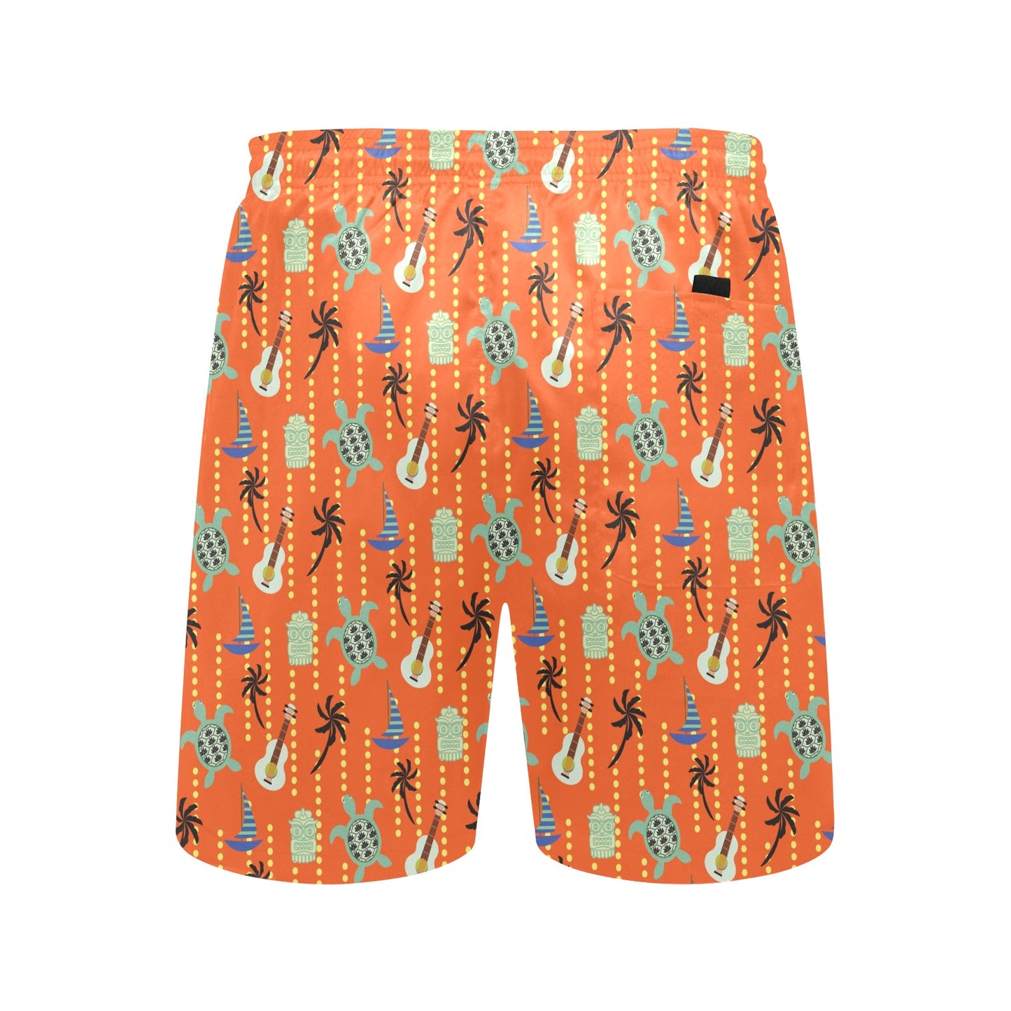Ukulele Print Design LKS402 Men's Swim Trunks Beach Shorts