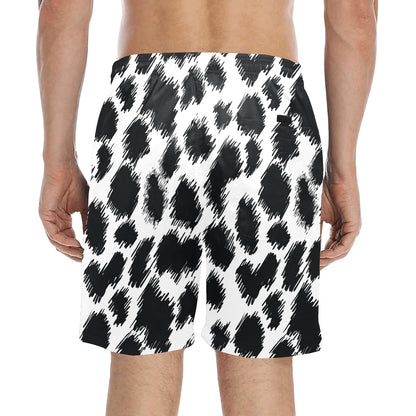 Cheetah Black Print Pattern Men's Swim Trunks Beach Shorts