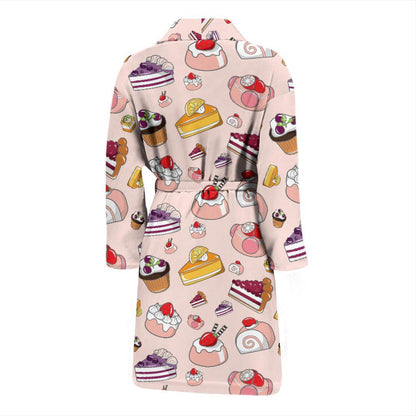 Cake Pattern Print Design 01 Men Bathrobe-JORJUNE.COM