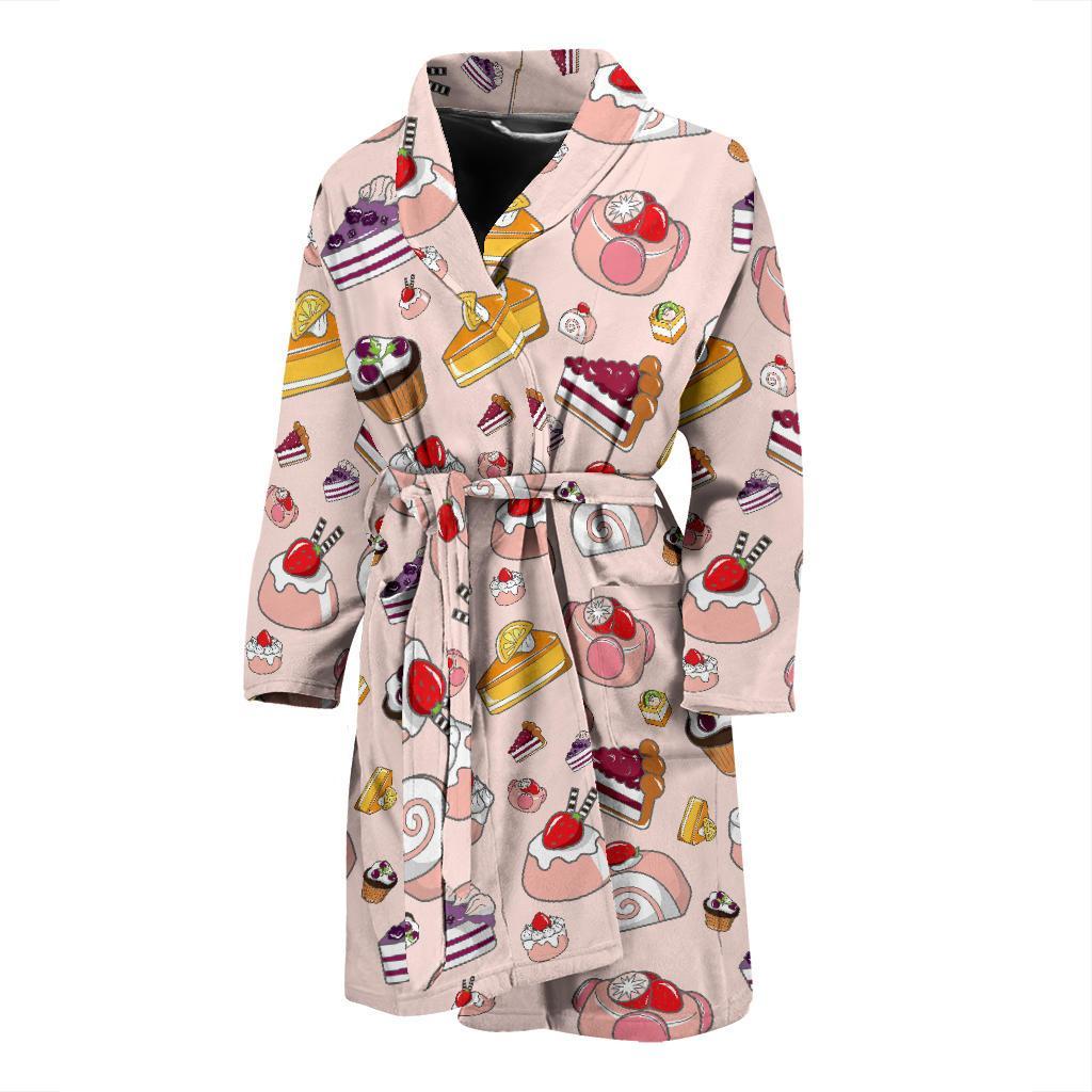 Cake Pattern Print Design 01 Men Bathrobe-JORJUNE.COM
