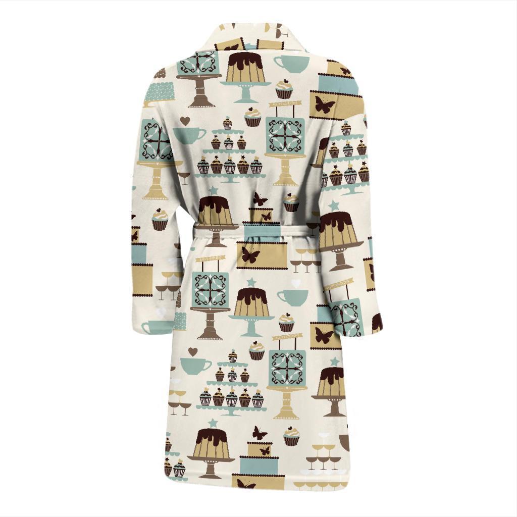 Cake Pattern Print Design 02 Men Bathrobe-JORJUNE.COM
