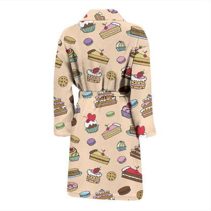 Cake Pattern Print Design 03 Men Bathrobe-JORJUNE.COM