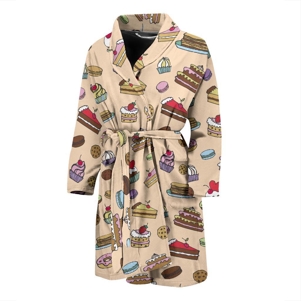 Cake Pattern Print Design 03 Men Bathrobe-JORJUNE.COM