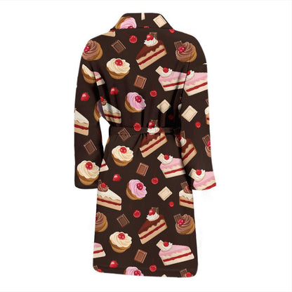 Cake Pattern Print Design 04 Men Bathrobe-JORJUNE.COM