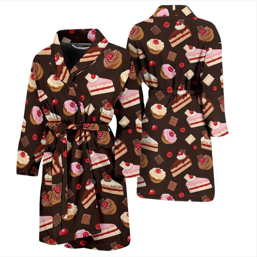 Cake Pattern Print Design 04 Men Bathrobe-JORJUNE.COM