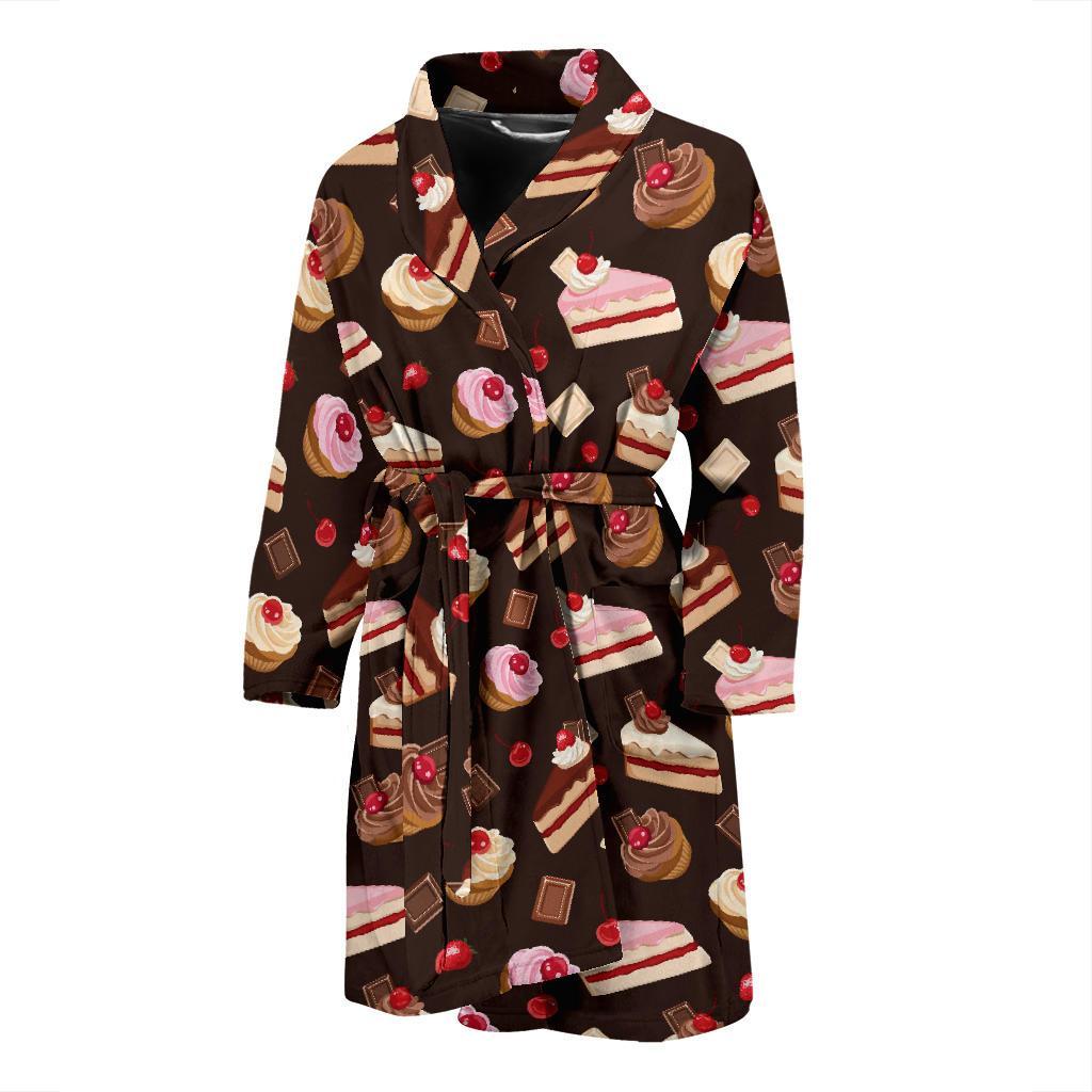 Cake Pattern Print Design 04 Men Bathrobe-JORJUNE.COM
