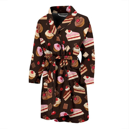 Cake Pattern Print Design 04 Men Bathrobe-JORJUNE.COM