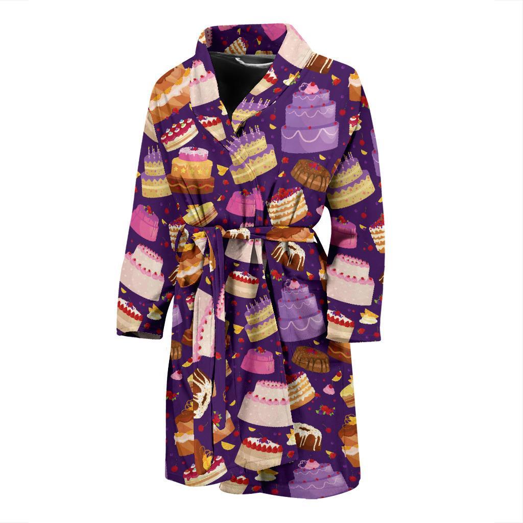Cake Pattern Print Design 05 Men Bathrobe-JORJUNE.COM