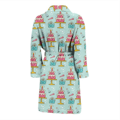 Cake Pattern Print Design 06 Men Bathrobe-JORJUNE.COM