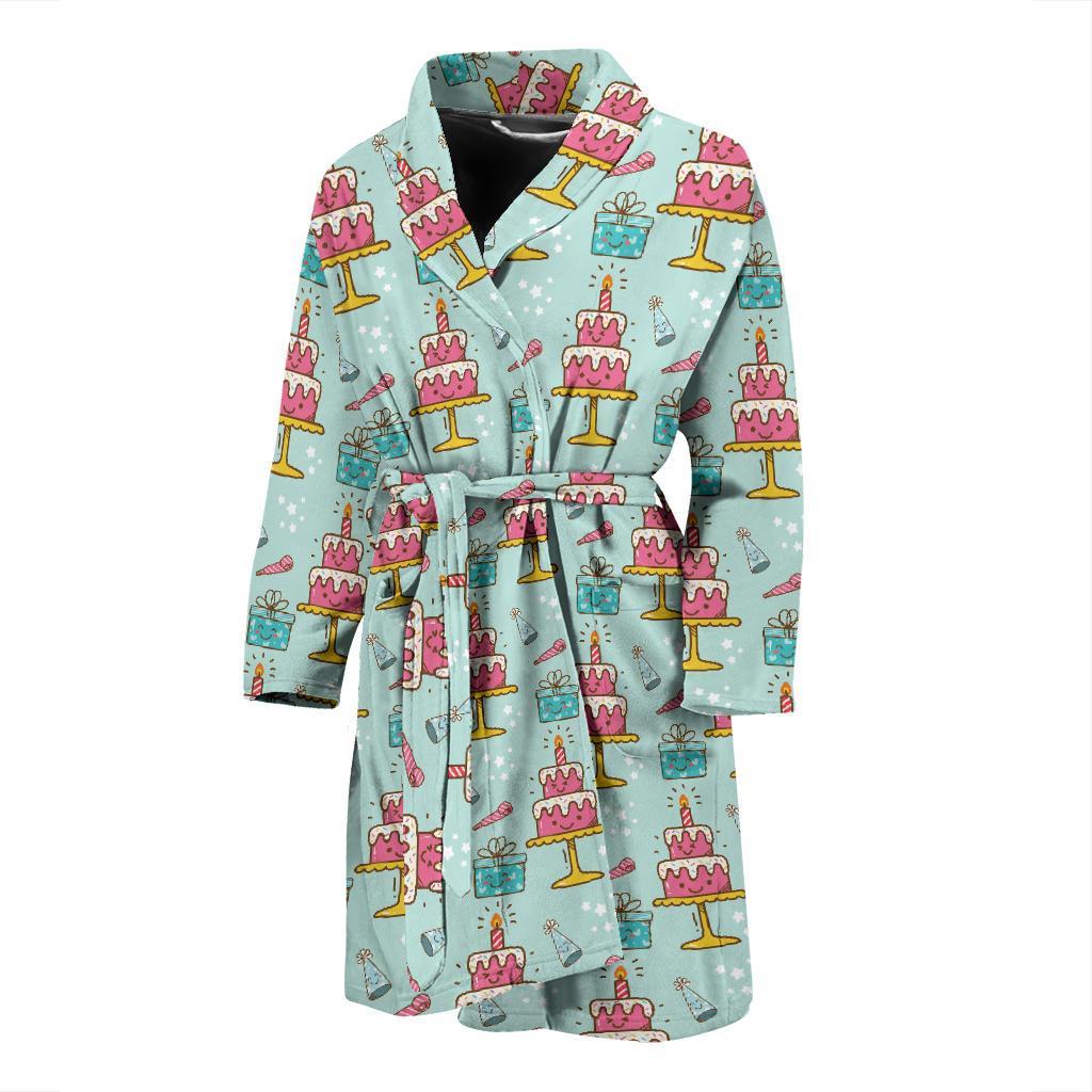 Cake Pattern Print Design 06 Men Bathrobe-JORJUNE.COM