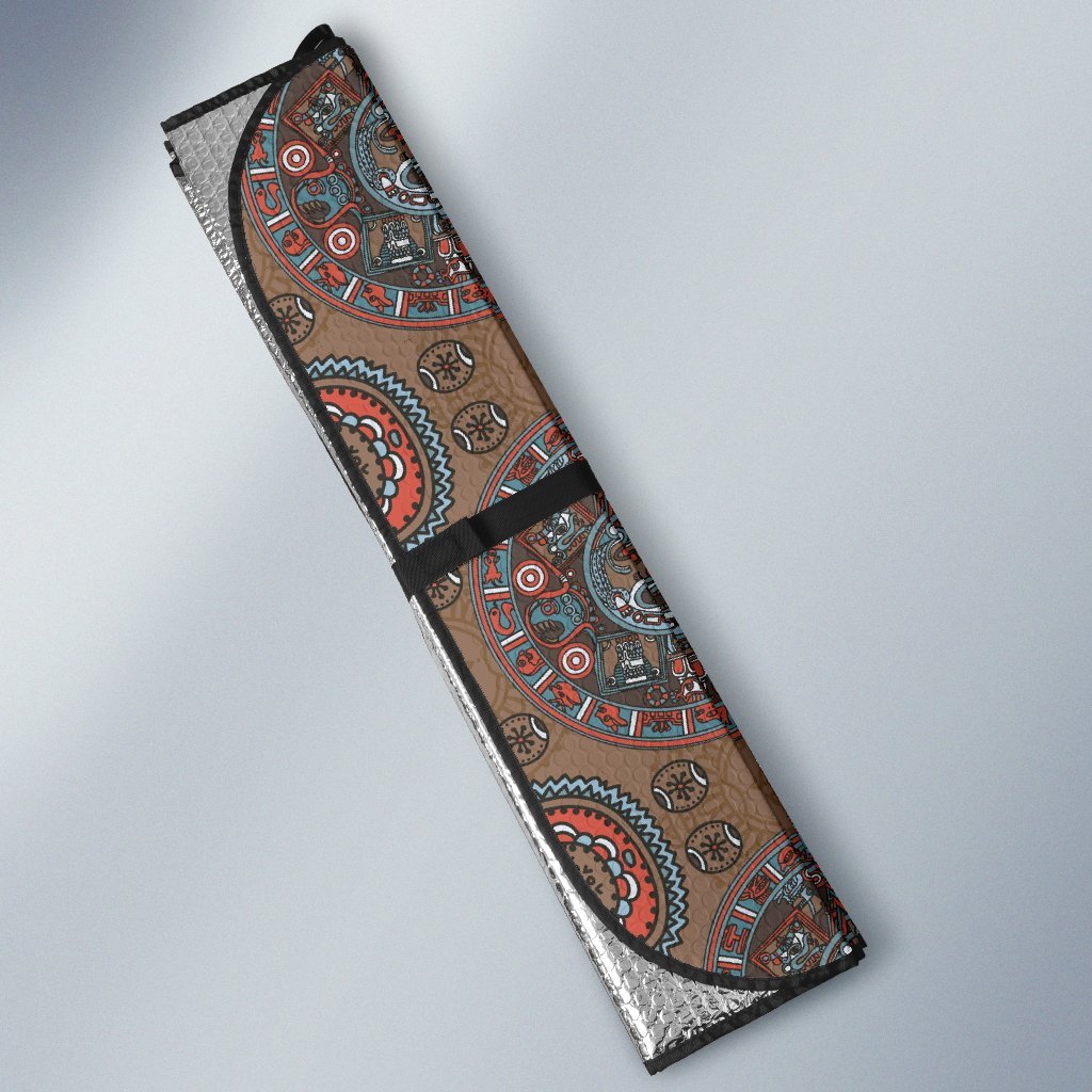 Calendar Aztec Design Print Pattern Car Sun Shade For Windshield