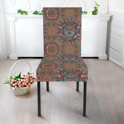 Calendar Aztec Design Print Pattern Dinning Chair Slipper-JTAMIGO.COM