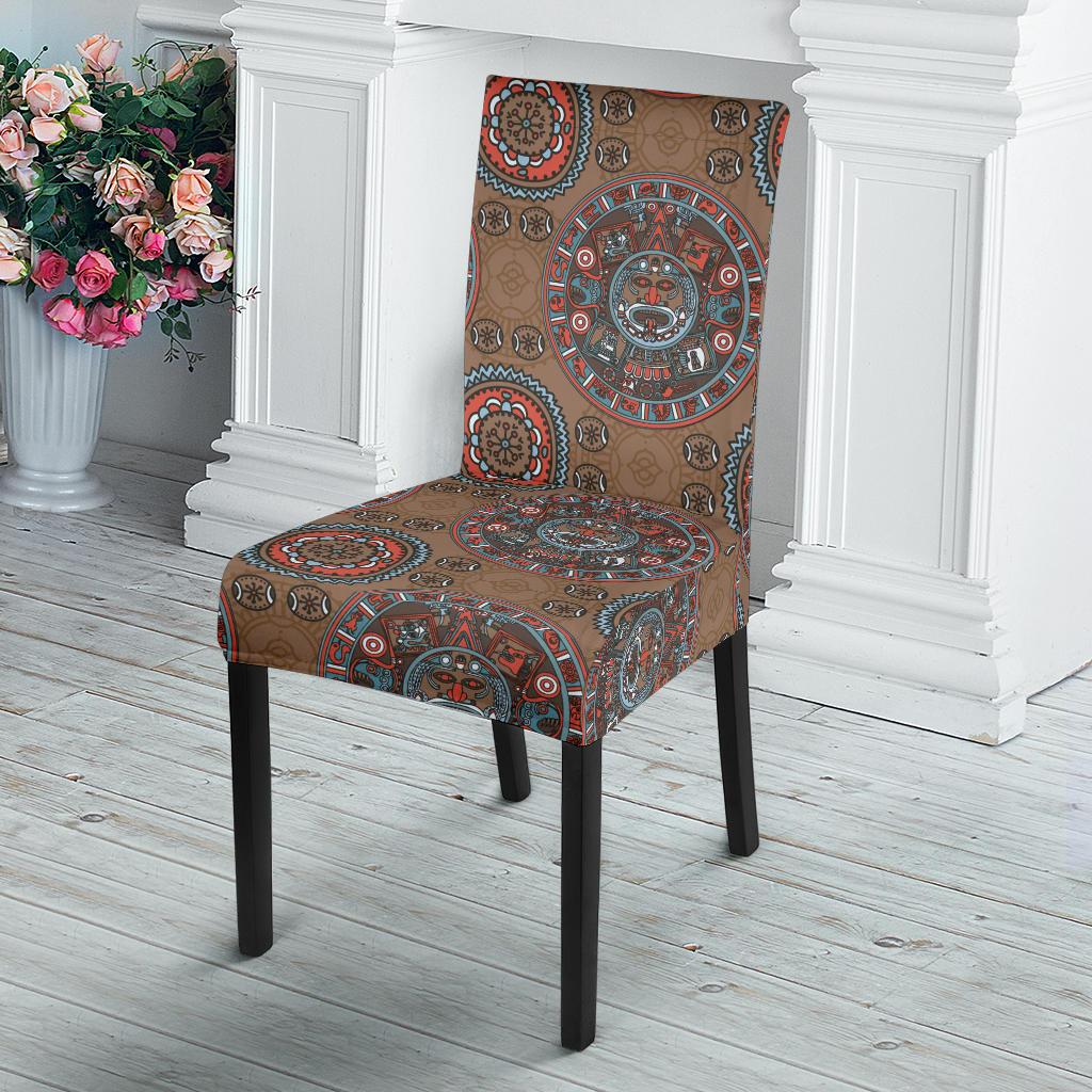 Calendar Aztec Design Print Pattern Dinning Chair Slipper-JTAMIGO.COM