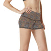 Calendar Aztec Design Print Pattern High Waisted Spandex Shorts-JTAMIGO.COM