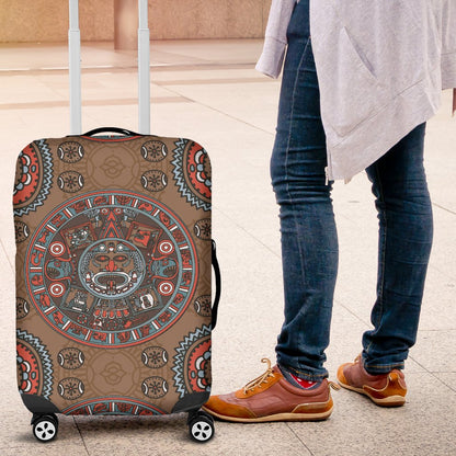 Calendar Aztec Design Print Pattern Luggage Cover Protector