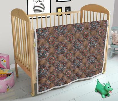 Calendar Aztec Design Print Pattern Premium Quilt-JTAMIGO.COM