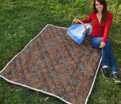 Calendar Aztec Design Print Pattern Premium Quilt-JTAMIGO.COM