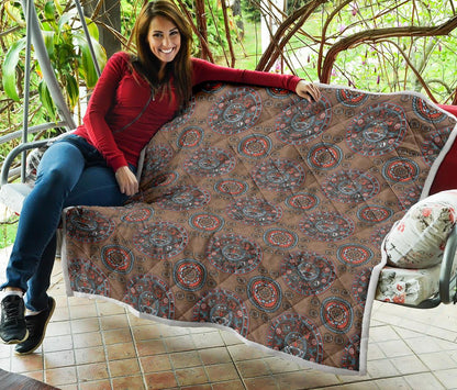 Calendar Aztec Design Print Pattern Premium Quilt-JTAMIGO.COM