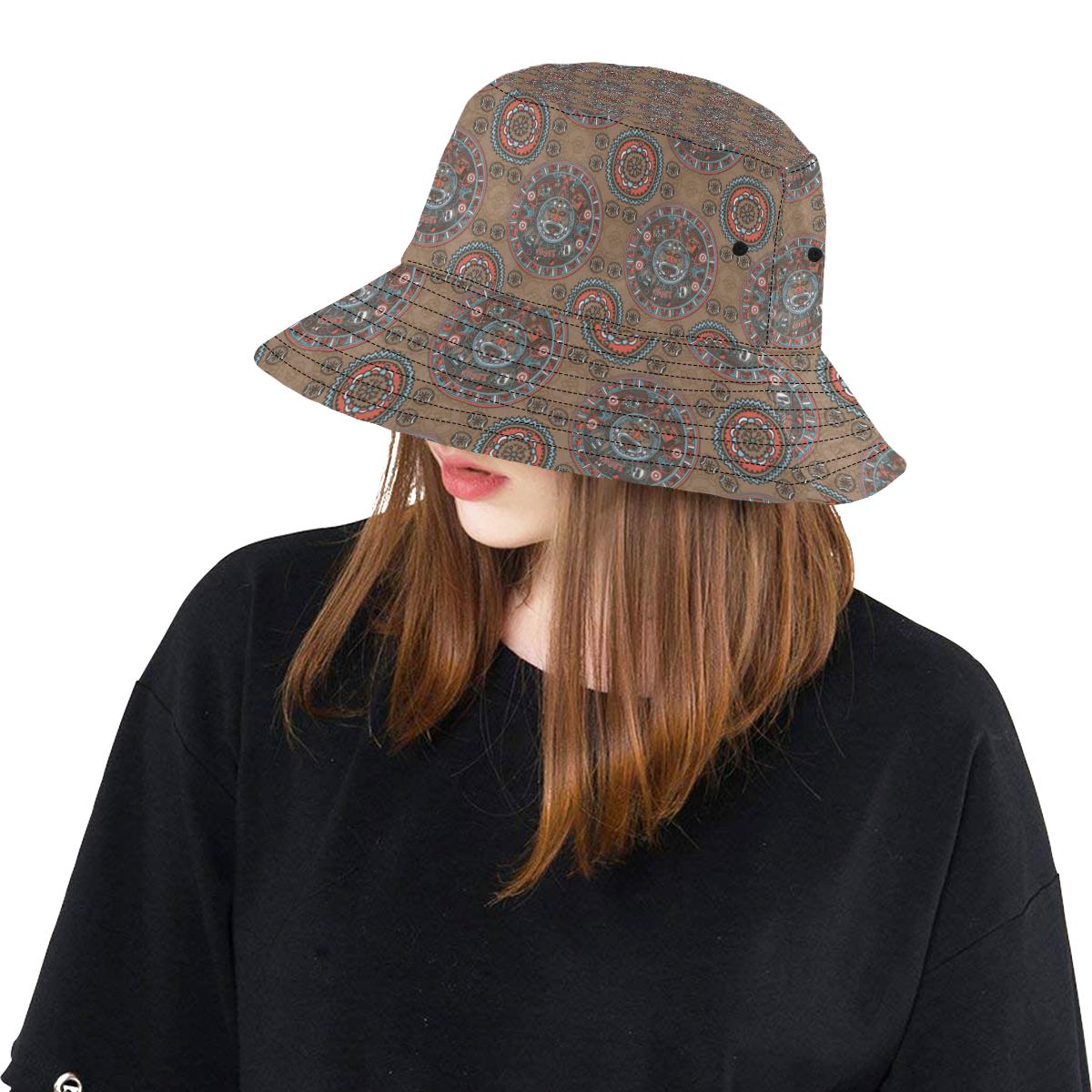 Calendar Aztec Design Print Pattern Unisex Bucket Hat