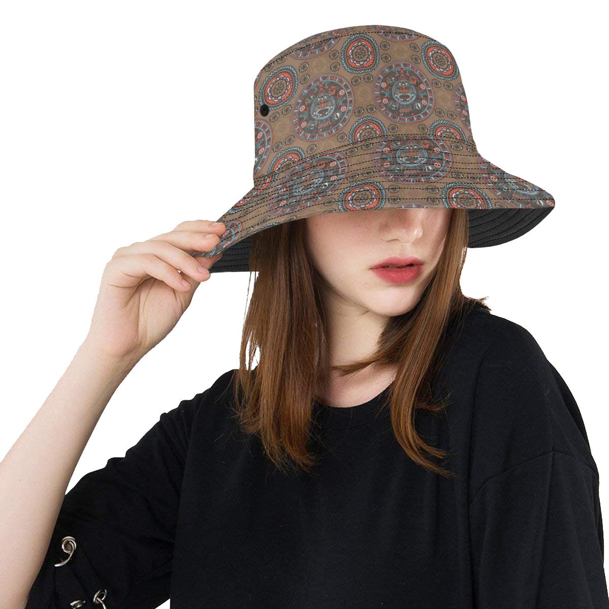 Calendar Aztec Design Print Pattern Unisex Bucket Hat