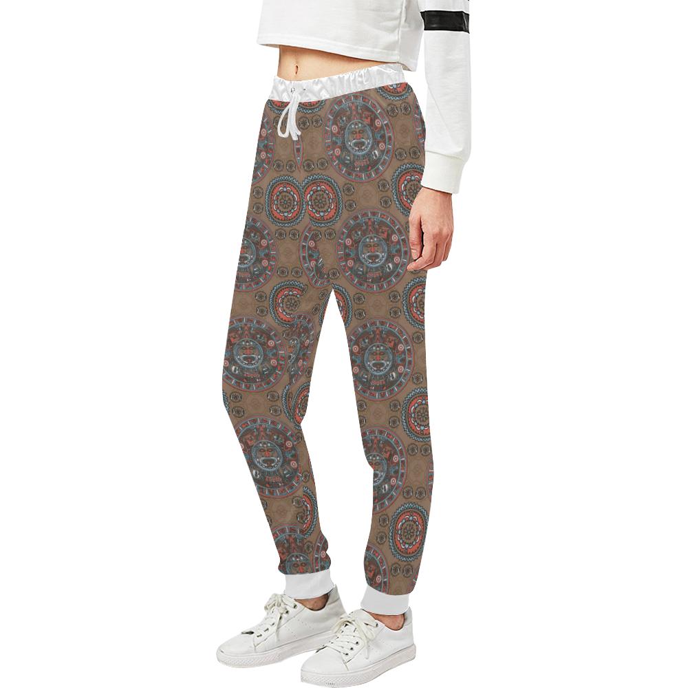Calendar Aztec Design Print Pattern Unisex Casual Sweatpants (Model L11)-JTAMIGO.COM