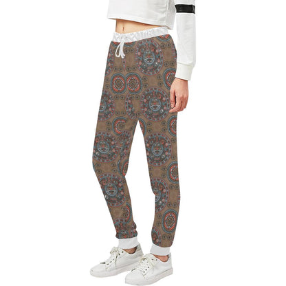 Calendar Aztec Design Print Pattern Unisex Casual Sweatpants (Model L11)-JTAMIGO.COM
