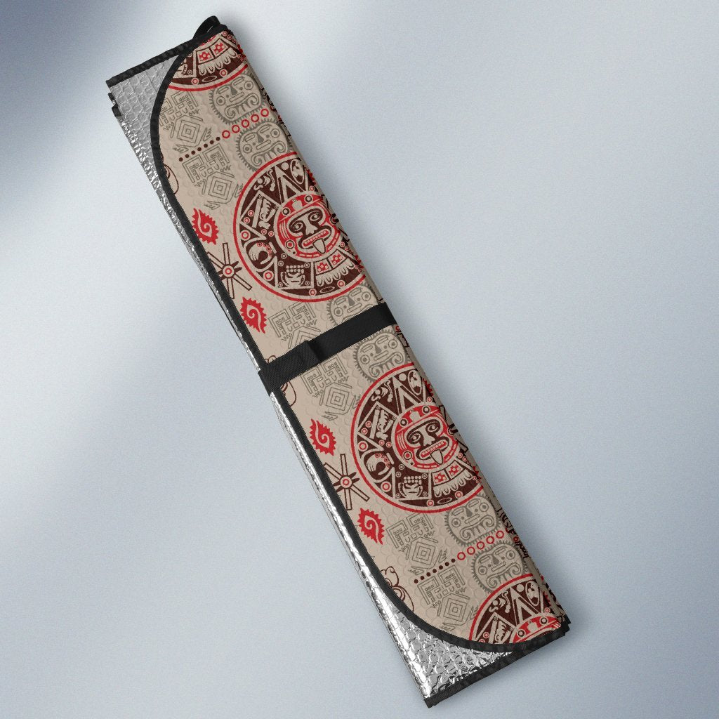 Calendar Aztec Print Pattern Car Sun Shade For Windshield
